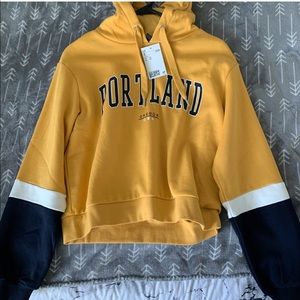 yellow h&m hoodie